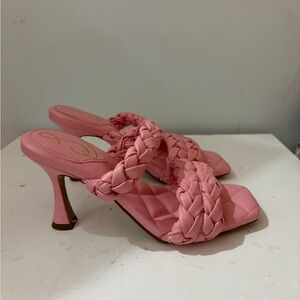 Pink Cushion Braided Heels